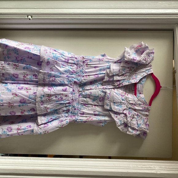 Target x LoveShackFancy Lou Purple Ruffled Mini Dress with V-Neck - Picture 4 of 5